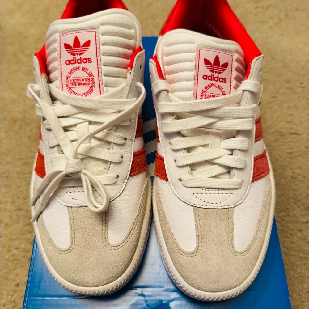 Adidas White and Red Sneakers